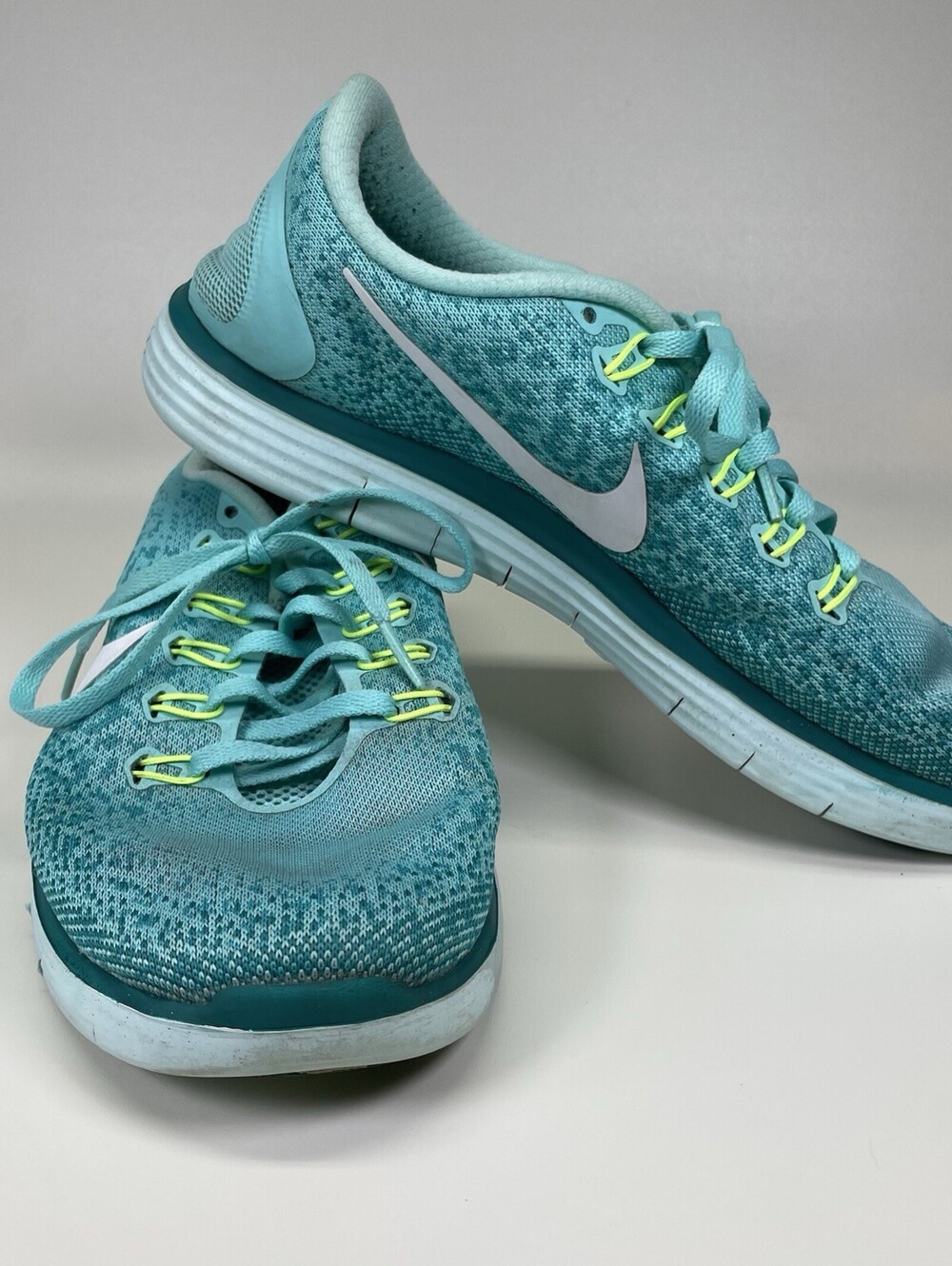 Nike Free RN Distance Women’s 10 Blue Lagoon Volt Running Shoes 827115-301